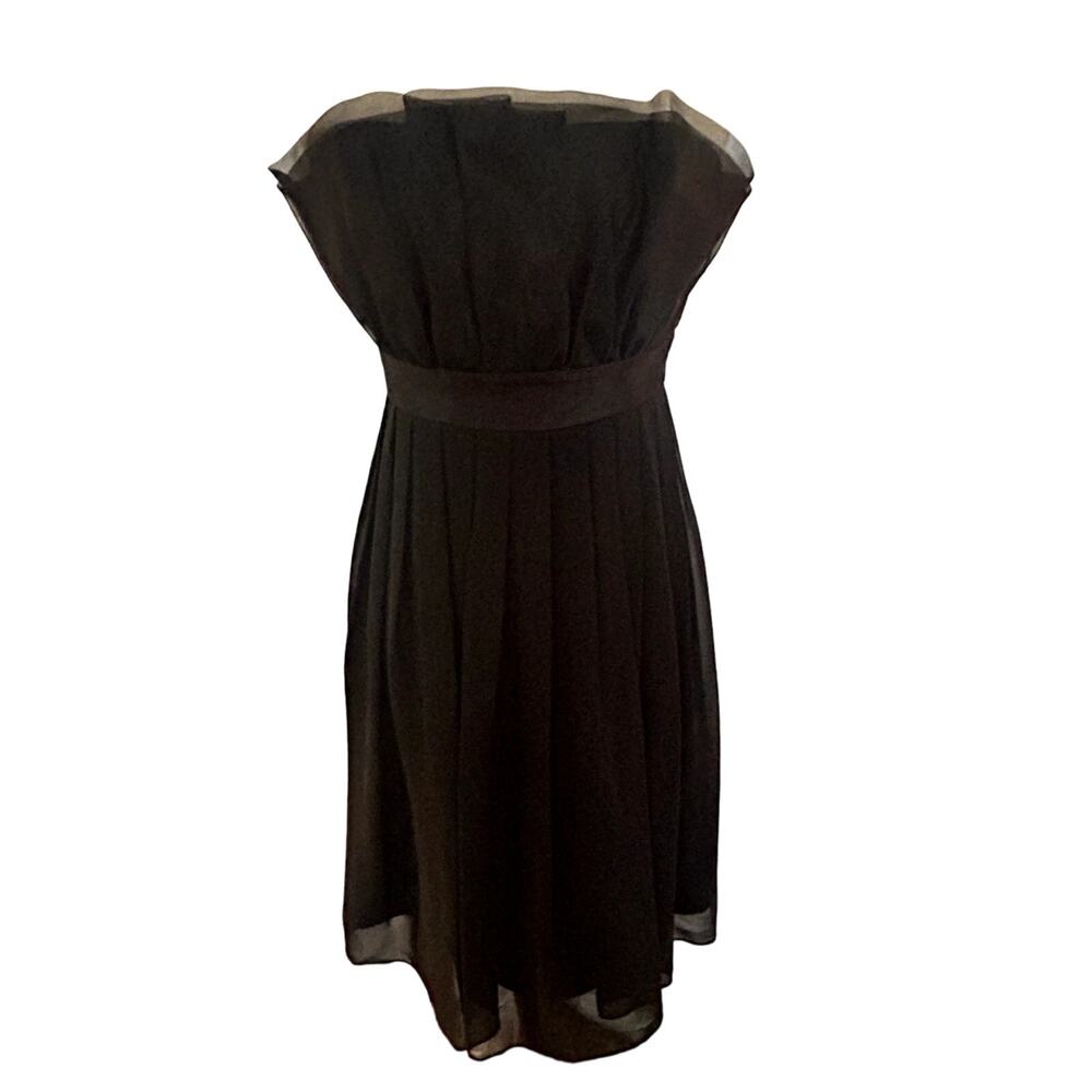 WHBM White House Black Market Strapless Chiffon Cocktail Dress Size 8